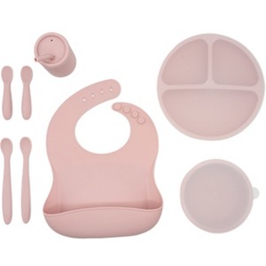 WeeSprout Baby Led Weaning Bundle, Silicone Suction Bowl, Spoons, Bib & Cup, Develops Self Feeding Skills - 1 of 4