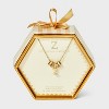 14K Gold Dipped Cubic Zirconia Rondelle Initial Necklace - A New Day™ Gold - 3 of 4