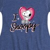 Girls' - Peanuts - I Heart Snoopy Fit & Flair Cap Sleeve Dress - 2 of 4