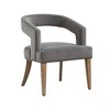 CAVINAS Modern Barrel Back Accent Chair,Weather-Resistant Solid Wood Leg Dining Chair,Plush Chair for Restaurant,Kitchen,Living Room - 2 of 4