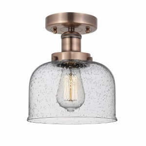 Bell - 1 Light Semi-Flush Mount In Industrial Style-8.25 Inches Tall and 6.5 Inches Wide - 1 of 1
