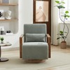 KWPZQEB Swivel Accent Chair, Mid-Century Modern Chair with Pillow, Upholstered Armchair with Wood Armrests & Soft Cushion for Living Room - 2 of 4