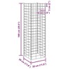 vidaXL Gabion Wall Gabion Retaining Wall Gabion Basket Cage Heavy Duty Metal - 11.8" x 11.8" x 39.4" (3 pcs) - 4 of 4