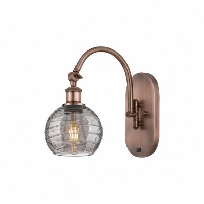 Athens Deco Swirl - 1 Light Arm Swivels Side to Side Wall Sconce In Industrial Style-11.63 Inches Tall and 5.88 Inches W