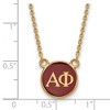 Black Bow Jewelry 14k Yellow Gold Plated Sterling Silver Alpha Phi Greek Life Necklace 18 Inch - 2 of 4
