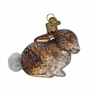Old World Christmas Glass Blown Ornament, Vintage Cottontail Bunny - 1 of 3