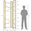 Corner Bookshelf 72" L Shaped Bookcase, Corner Bookshelves Industrial Bookcase 5 Tier L-Shape Bookshelf, Large Bookcases with Beaded Design - 2 of 4
