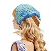Unique Bargains Knitted Triangle Bandana Beige Sky Blue 2 Pcs - 2 of 4