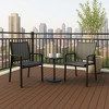 Chic Crate 24Pcs 12"x24" Interlocking Plastic Deck Tiles – Dark Gray, Waterproof - 3 of 4