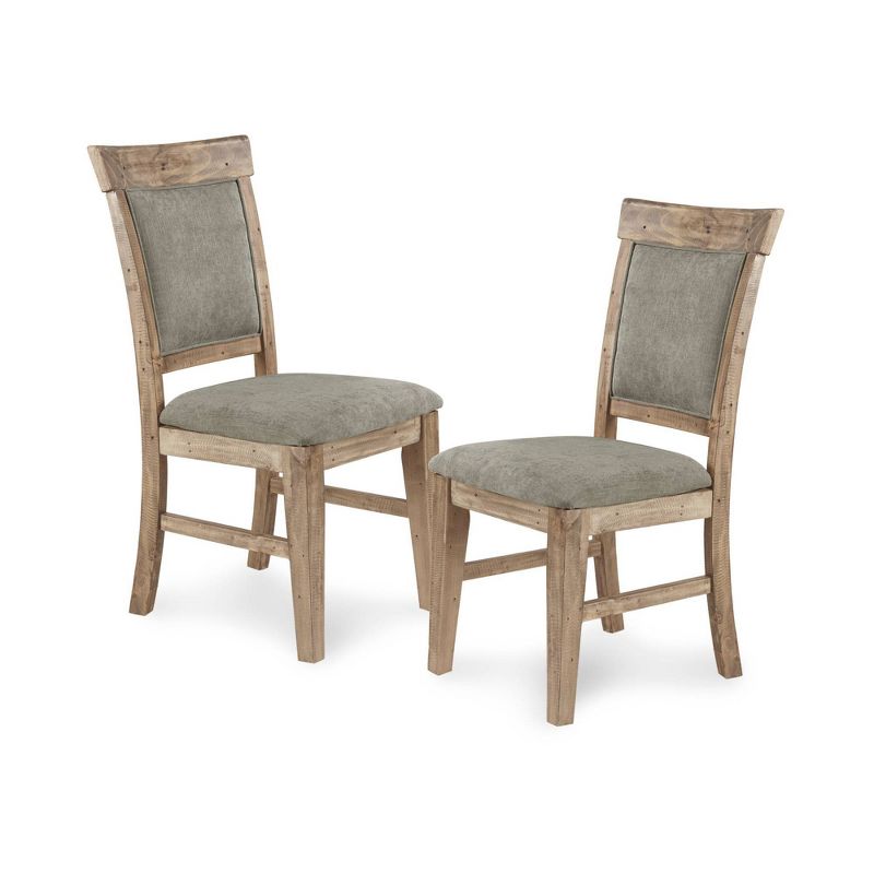 Set of 2 Oliver Dining Side Chair Natural/Gray, 1 of 16