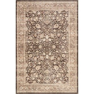 Nuloom Cerise Floral Faded Spill Proof Treated Pet Friendly Premium Machine Washable Area Rug - 1 of 4