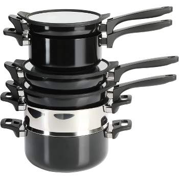 Kenmore Elite Devon 10 - Piece Non-Stick Stainless Steel Cookware Set &  Reviews