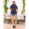 LA LEELA Women's Button Down Blouses Shirts Summer Beach Party Blouses Short Sleeve Tropical Vacation Casual Hawaiian Dress Shirt Tee Tops - 2 of 4
