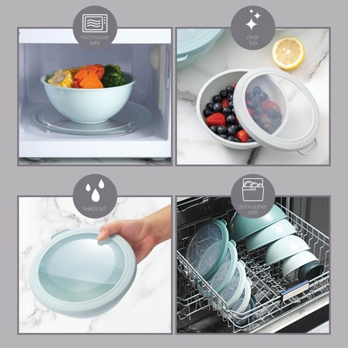 COOK WITH COLOR Mixing Bowls with Lids 12 Piece Set TEAL - image 1 of 3