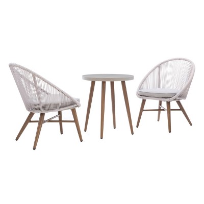 Townsend 3pc Bistro Set - Gray - Linon