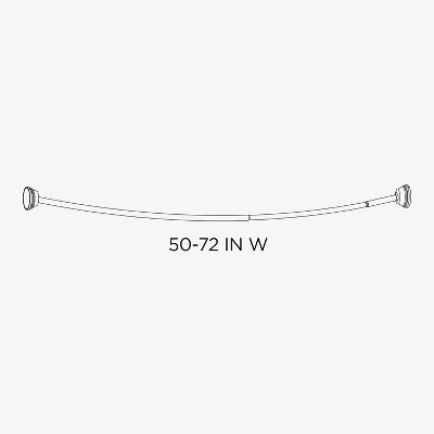 Bronze Adjustable Tension Curved Shower Rod 50-72 Inches