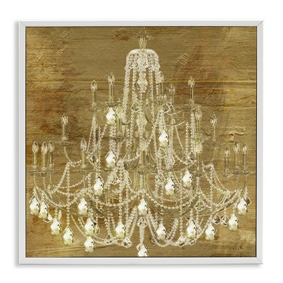 Stupell Industries Vintage Glam Crystal Chandelier, 17" x 17"
