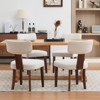 Modern Leather Dining Chairs Set of 2,Hardwood Frame, 265LBS Capacity, Easy-Clean Upholstery,Ergonomic Curved Backrest for Kitchen Dining Room - 4 of 4