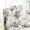 DOMETOUR Flannel Dining Chair with Soft Cushion, Backrest, No Armrests, Matching Pillow as Waist Cushion, for Living Room - BLUE - 4 of 4