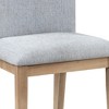 Caspian Set of 2 Gray Linen and Oak Finish 19" Dining Chair - 2 of 4
