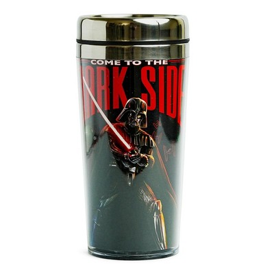 Silver Buffalo Star Wars Darth Vader "Come to the Dark Side" 16oz Steel Travel Mug