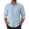 COOFANDY Mens Long Sleeve Button Down Shirts Casual Untucked Shirts for Men Dress Shirts Beach Wedding Shirts - 4 of 4