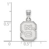 Black Bow Jewelry 14k White Gold North Carolina State Wolfpack NCAA Small Pendant - 2 of 3