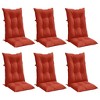 vidaXL Highback Chair Cushions 6 pcs Melange Red 47.2"x19.7"x2.8" Fabric - 3 of 4