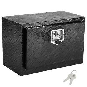 VEVOR Underbody Truck Box, 24" x 12" x 14" Pickup Storage Box, Heavy Duty Aluminum Diamond Plate Tool Box with Lock and Keys - 1 of 4