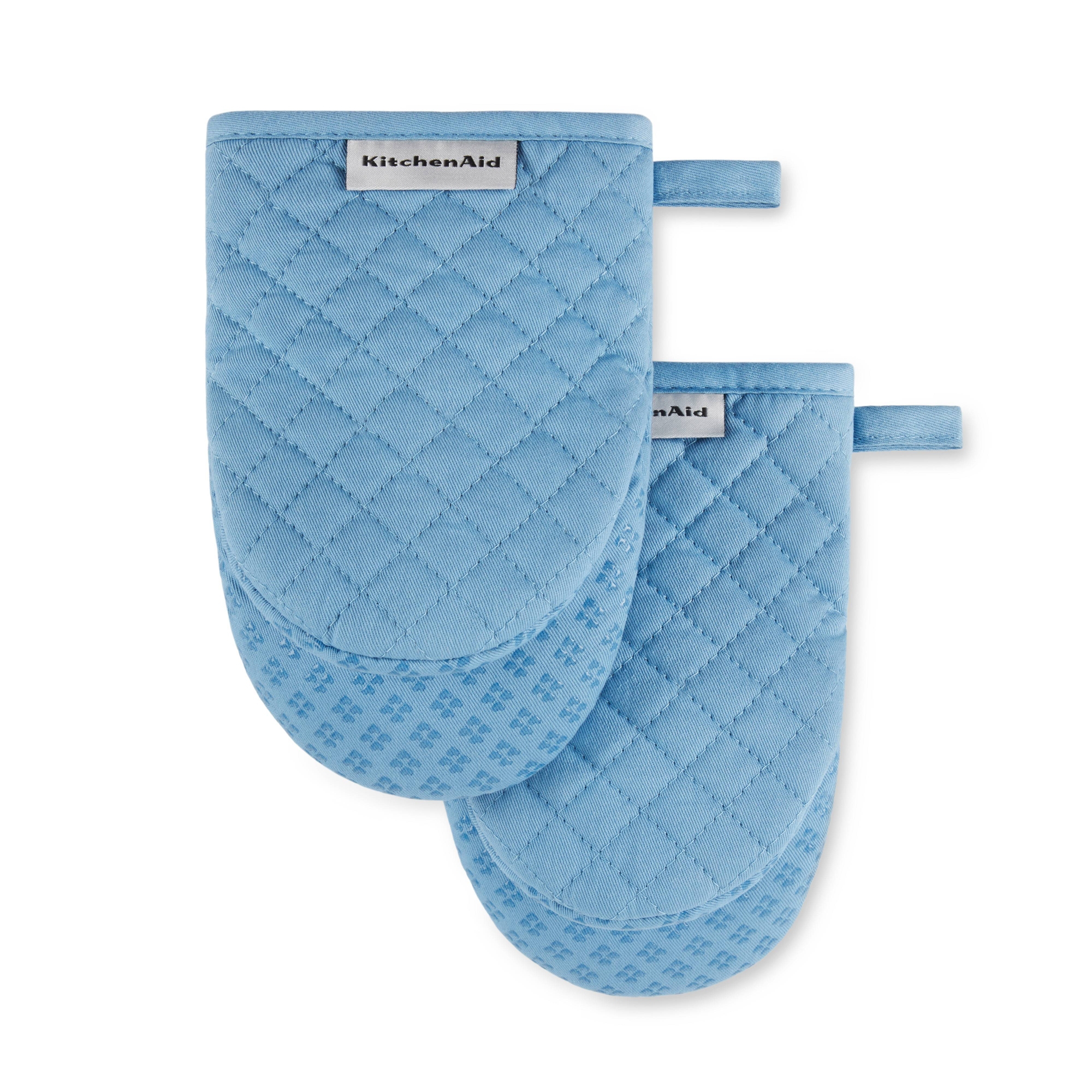 KitchenAid 2pk Cotton Oven Mitts Blue