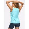 Peloton Women's Essential Performance Tank, Aqua Sky - 3 of 4