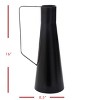 Black Modern Metal Decorative Vase - Foreside Home & Garden - 4 of 4
