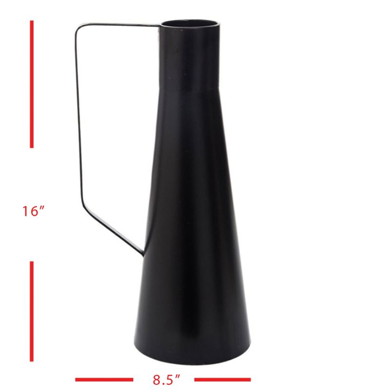 Black Modern Metal Decorative Vase - Foreside Home & Garden, 4 of 6