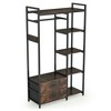 Resenkos Freestanding Closet Organizer, Garment Rack with 2 Fabric Drawers Rustic Brown - 3 of 4