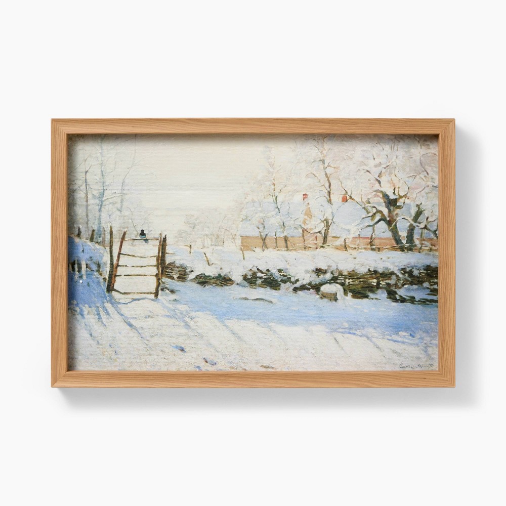 Photos - Other Decoration 18"x12" Snow Landscape Framed Wall Art - Threshold™ designed with Studio M