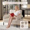 ModernLuxe Corduroy Accent Chair, Wide Seat Single Armchair with Side Pockets, Comfortable Reading Chair for Living Room & Bedroom - 4 of 4