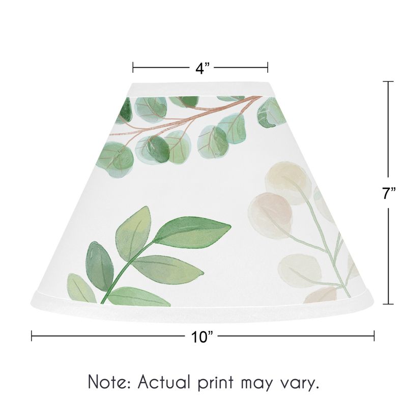 Sweet Jojo Designs Girl Empire Lamp Shade 4in.x7in.x10in. Botanical Green and White, 3 of 5
