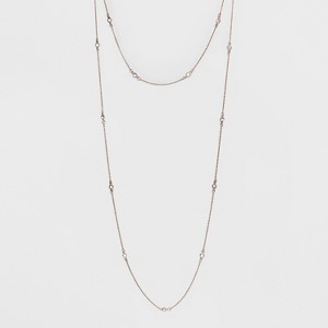 Choker and Long Layered with Crystal Stone Necklace - A New Day Rose Gold, Women