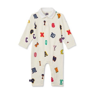 Image of Baby Alphabet Print Collared One Piece - Rowing Blazers x Target 0-3M