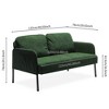 XIYUYEU Loveseat Sofa Comfy 2 Seater Upholstered Fabric Small Couches for Bedroom, Apartment, Green - 4 of 4