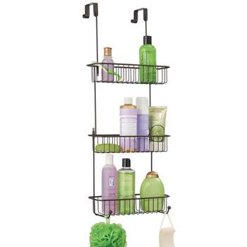 J&v Textiles Rustproof Shower Caddy Corner For Bathroom,bathtub Storage  Organizer For Shampoo Accessories,3 Or 4 Tier Adjustable Shelves With  Tension Pole,up To 8 Feet : Target