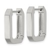 Chisel Stainless Steel Polished Squared Edges 4mm Hinged Hoop Earrings - 2 of 4