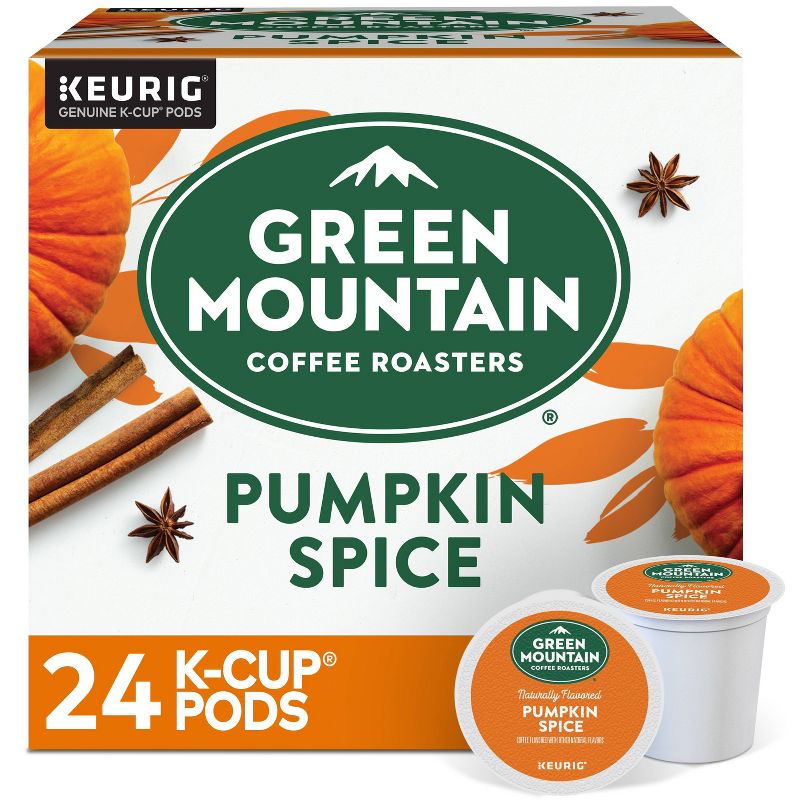 24ct Green Mountain Coffee Pumpkin Spice Keurig K-Cup Coffee Pods Flavored Coffee Light Roast, 1 of 14