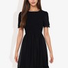 Anna-Kaci Women's Short Sleeve Smocked Dress with Swiss Dot Pattern and Ruffle Hem Detail Casual Summer Dress - 2 of 4