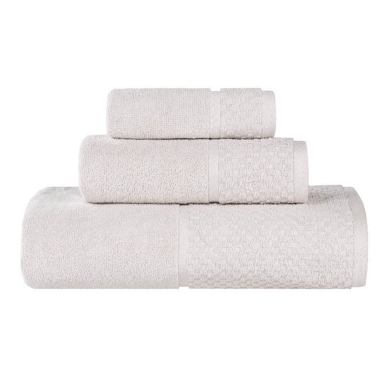 Yarn Dyed Cotton Plush Solid 3 Piece Towel Set by Blue Nile Mills, 1 of 9