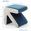 Furniliving Modern Upholstered Velvet Ottoman, Creative Arrow Design, Sofa Stool/Kids Stool/Footstool - 4 of 4