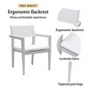 PAGED Set of 4 Patio Dining Chairs,Modern Outdoor Dining Chairs with Sunbrella Fabric Cushions,Aluminum Chairs for Suitable for Patio,Garden,Gray - 4 of 4