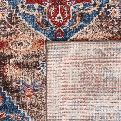 Bijar Blue and Brown Hand-knotted Synthetic Area Rug