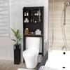 Over The Toilet Storage Cabinet with Adjustable Shelf and Door, Bathroom Space Saver Organizer Above Toilet, Free Standing Toilet Rack - 3 of 4