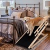 Docred Dog Ramp, Adjustable Height Wooden Folding Portable Pet Ramp for Bed, Couch,SUV-High Traction,for Small Large Old Dogs Cats - 2 of 4